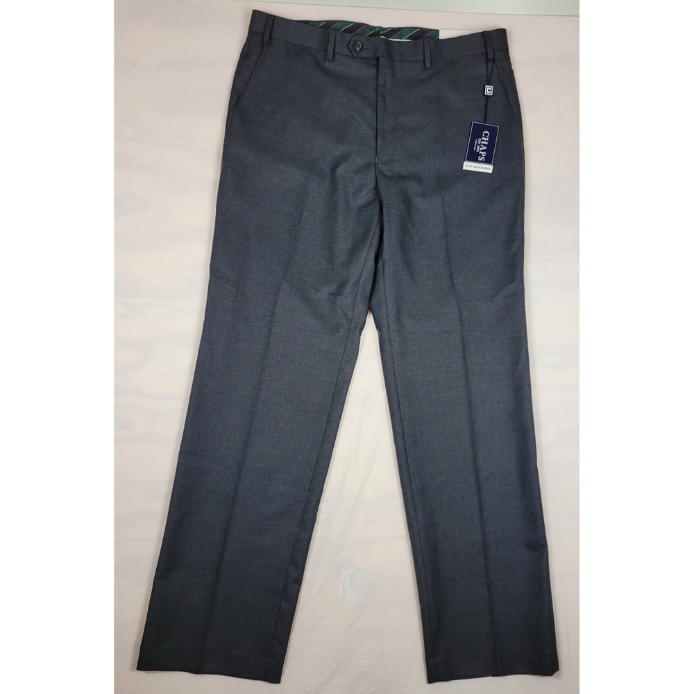 Chaps Mens Charcoal Gray Suit Separate Dress Pants 36x32 FAVIPCMX0010 Flat Front